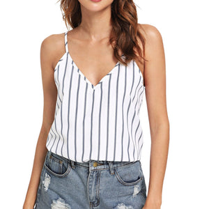 Fashion Women Sleeveless sling V-Neck Sleeveless summer fashion
