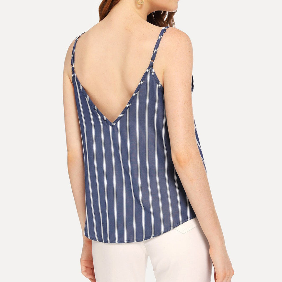 Fashion Women Sleeveless sling V-Neck Sleeveless summer fashion
