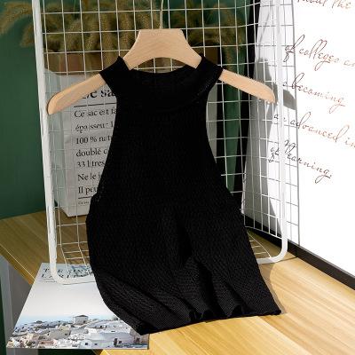 Sleeveless Knitted Fabric Tank Top Womens Female Fitness