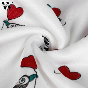 Womail Fashion Women Long Sleeve Cute Owl Print Top