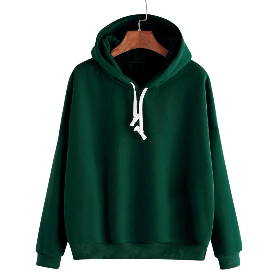 Autumn Sweatshirts Of Women Pink Long Sleeve Hoodie Pullovers Basic Hoodies