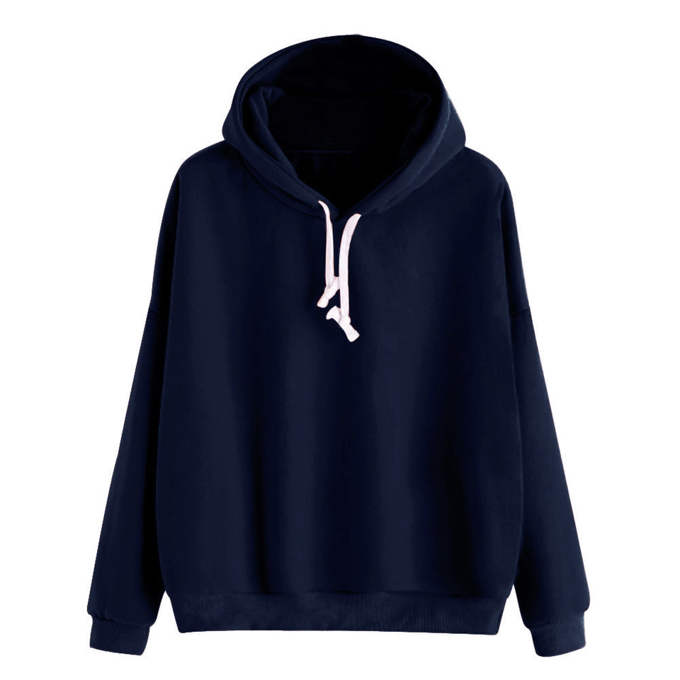 Autumn Sweatshirts Of Women Pink Long Sleeve Hoodie Pullovers Basic Hoodies