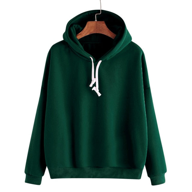 Autumn Sweatshirts Of Women Pink Long Sleeve Hoodie Pullovers Basic Hoodies