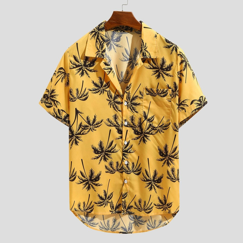Casual Men's shirt Summer Hawaiian Printed Short sleeve shirt