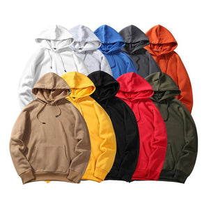 Men's Hoodies Autumn Winter Coat Male Hoodies Solid Color Tops Men