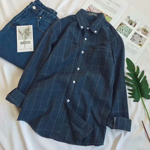 Shirts Men Single Breasted Leisure Simple All-match Korean Style Slim Turn-down Collar Shirt Mens