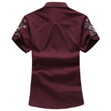 Large Men's Shirt Summer Short Sleeve Floral Printed Slim Fit Plus Size Fashion Casual Manly Shirts Aleirmires