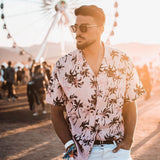 Mens Ethnic Short Sleeve Beach Hawaiian Shirt Tropical Summer Printing