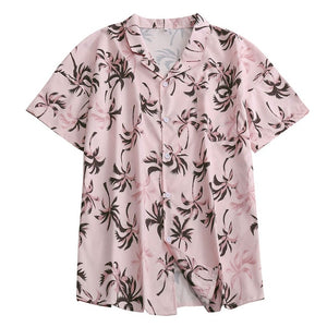 Mens Ethnic Short Sleeve Beach Hawaiian Shirt Tropical Summer Printing