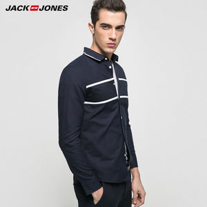 JACK & JONES Brand 2019 NEW younger casual 100% cotton turn-down