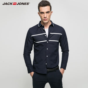 JACK & JONES Brand 2019 NEW younger casual 100% cotton turn-down