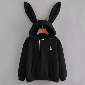 Womens Long Sleeve Rabbit Hoodie Sweatshirt Pullover Tops Blouse sweatshirts