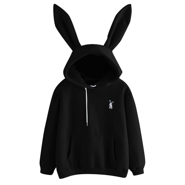 Womens Long Sleeve Rabbit Hoodie Sweatshirt Pullover Tops Blouse sweatshirts