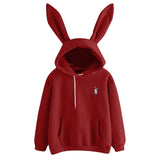 Womens Long Sleeve Rabbit Hoodie Sweatshirt Pullover Tops Blouse sweatshirts