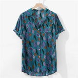 Casual Men's shirt Summer Hawaiian Printed Short sleeve shirt Casual Loose Beachwear Buttons Male Blouse Tops Camisas hombre