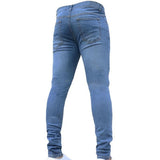 Mens Ripped Jeans for men Casual Black Blue Skinny slim