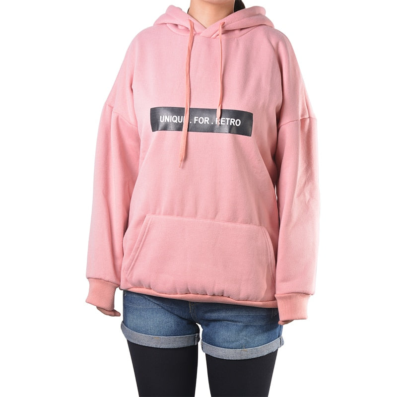 LITTHING Spring Women Sweatshirt Corduroy Long Sleeve Harajuku 's Pullovers Tops Hoodies