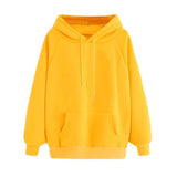 CHAMSGEND female sweatshirts Yellow Womens hoodies Long Sleeve Hoodie Sweatshirt