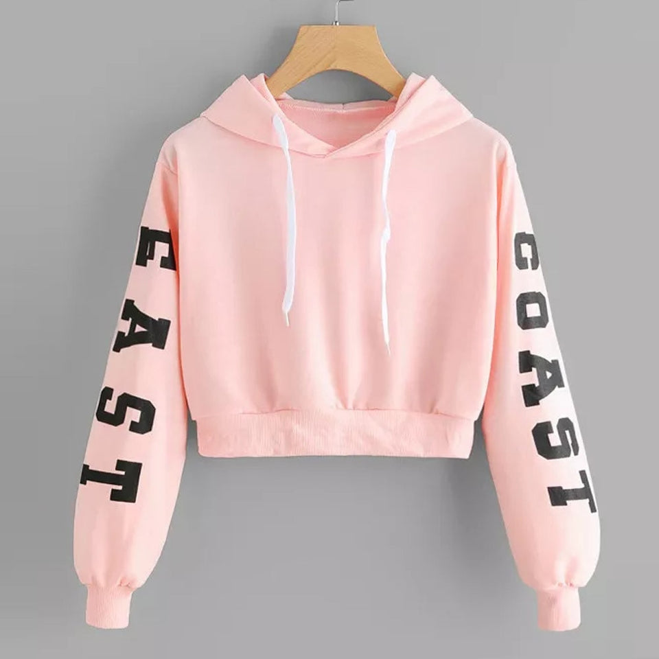 JAYCOSIN Hoodies&Sweatshirts Women Letters Long Sleeve Female Hoodie