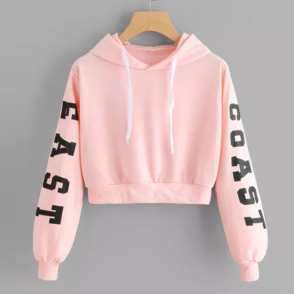JAYCOSIN Hoodies&Sweatshirts Women Letters Long Sleeve Female Hoodie
