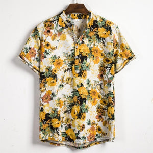 MJARTORIA  Summer Man Shirt  Ethnic Printed