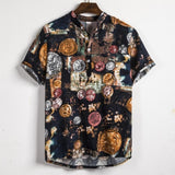 MJARTORIA  Summer Man Shirt  Ethnic Printed