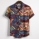 MJARTORIA  Summer Man Shirt  Ethnic Printed