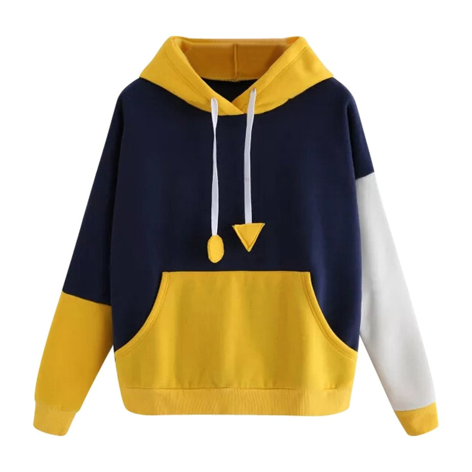 CHAMSGEND female sweatshirts Yellow Womens hoodies Long Sleeve Hoodie Sweatshirt