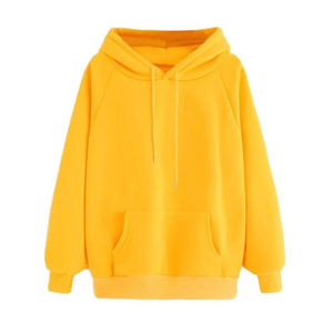 CHAMSGEND female sweatshirts Yellow Womens hoodies Long Sleeve Hoodie Sweatshirt