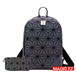 Backpack Luminous Geometric Plaid Men Backpacks For Teenage Girls Bagpack Bag Holographic Backpack School  Mochila