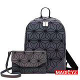 Backpack Luminous Geometric Plaid Men Backpacks For Teenage Girls Bagpack Bag Holographic Backpack School  Mochila