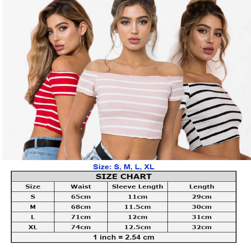 Streetwear Women Sexy Casual Off Shoulder Tank Top Vest Blouse Crop Tops
