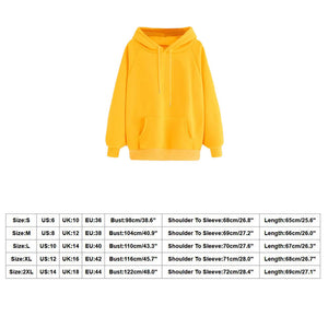 CHAMSGEND female sweatshirts Yellow Womens hoodies Long Sleeve Hoodie Sweatshirt