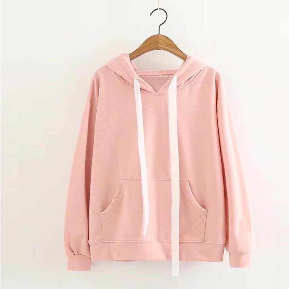 CHAMSGEND female sweatshirts Yellow Womens hoodies Long Sleeve Hoodie Sweatshirt