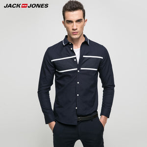 JACK & JONES Brand 2019 NEW younger casual 100% cotton turn-down