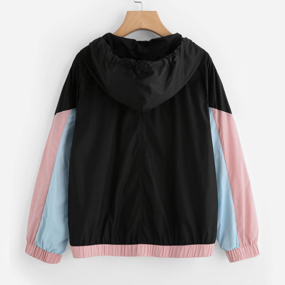 New term student Uniforms sweatshirt Casual Patchwork hoodies women