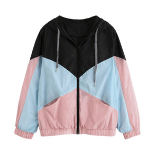 New term student Uniforms sweatshirt Casual Patchwork hoodies women
