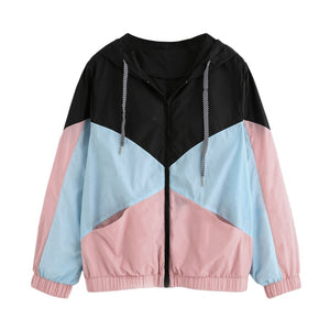 New term student Uniforms sweatshirt Casual Patchwork hoodies women
