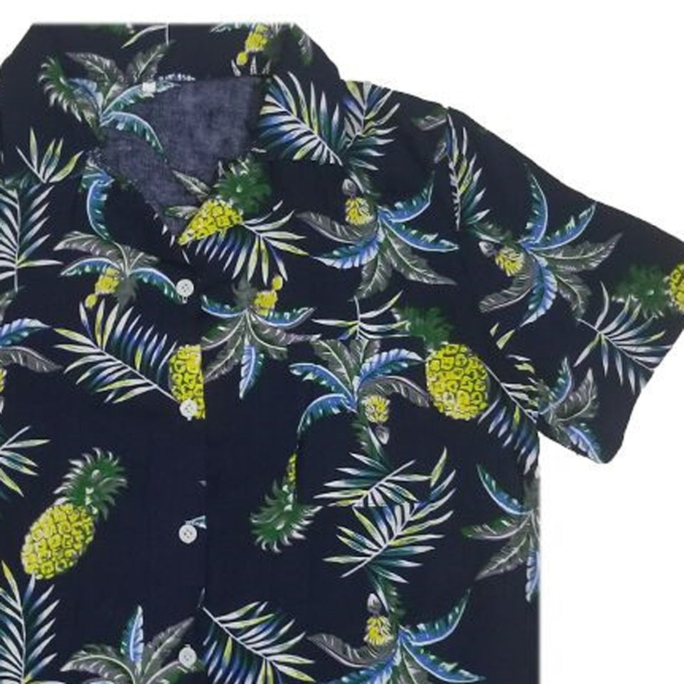 Men Summer Fashion Fruit Print Button Slim Fit Short Sleeve Shirt Man Shirts