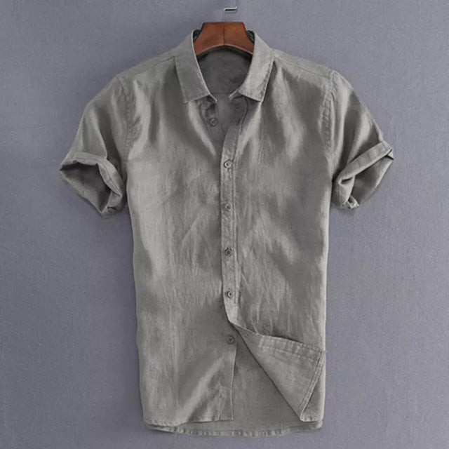 New Style Men's Short Sleeve Shirts Dress Shirt Summer Cool Loose