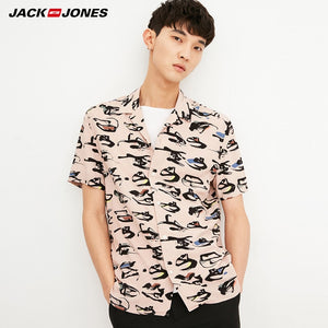 JackJones Men's Spring & Summer Printed Short-sleeved Shirt |