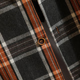 Plaid High Quality Janpan Style  Spring Long Sleeve Shirt Men