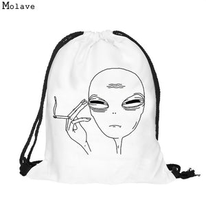 Naivety Unisex 3D Printing Cartoon Drawstring Backpacks Bags