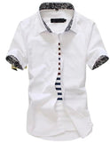 Men Shirt Short Sleeves Brand Shirts Men Casual Hawaiian Shirt Floral collar Male