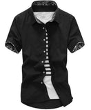 Men Shirt Short Sleeves Brand Shirts Men Casual Hawaiian Shirt Floral collar Male