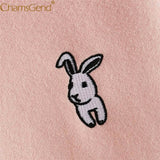 Free Shipping Hoodies Rabbit Ear sudadera kawaii Sweatshirt Women Winter Warm Pink Hoodies Sweatshirts With Front