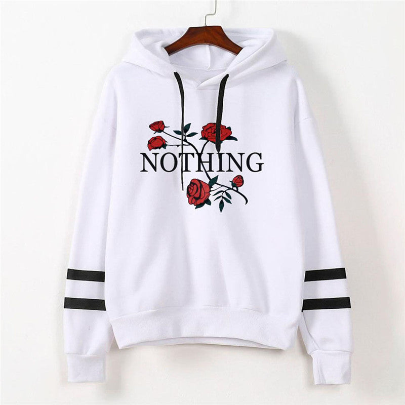 Women's Fashion Sweatshirt Womens Autumn Nothing Print Long Sleeve Hoodie Sweatshirt