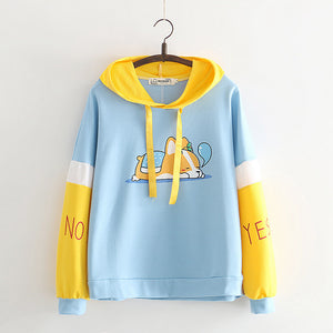 Autumn New Cartoon Animal Dog Hooded Long-sleeved Sweatshirts