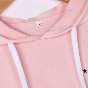 Hoodies Women Sweatshirt Casual Planet Print Striped Long Sleeve