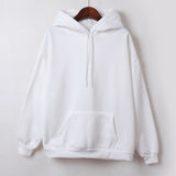 New Social Harajuku Hoodies For Girls Solid Color Hooded Tops Women's Sweatshirt